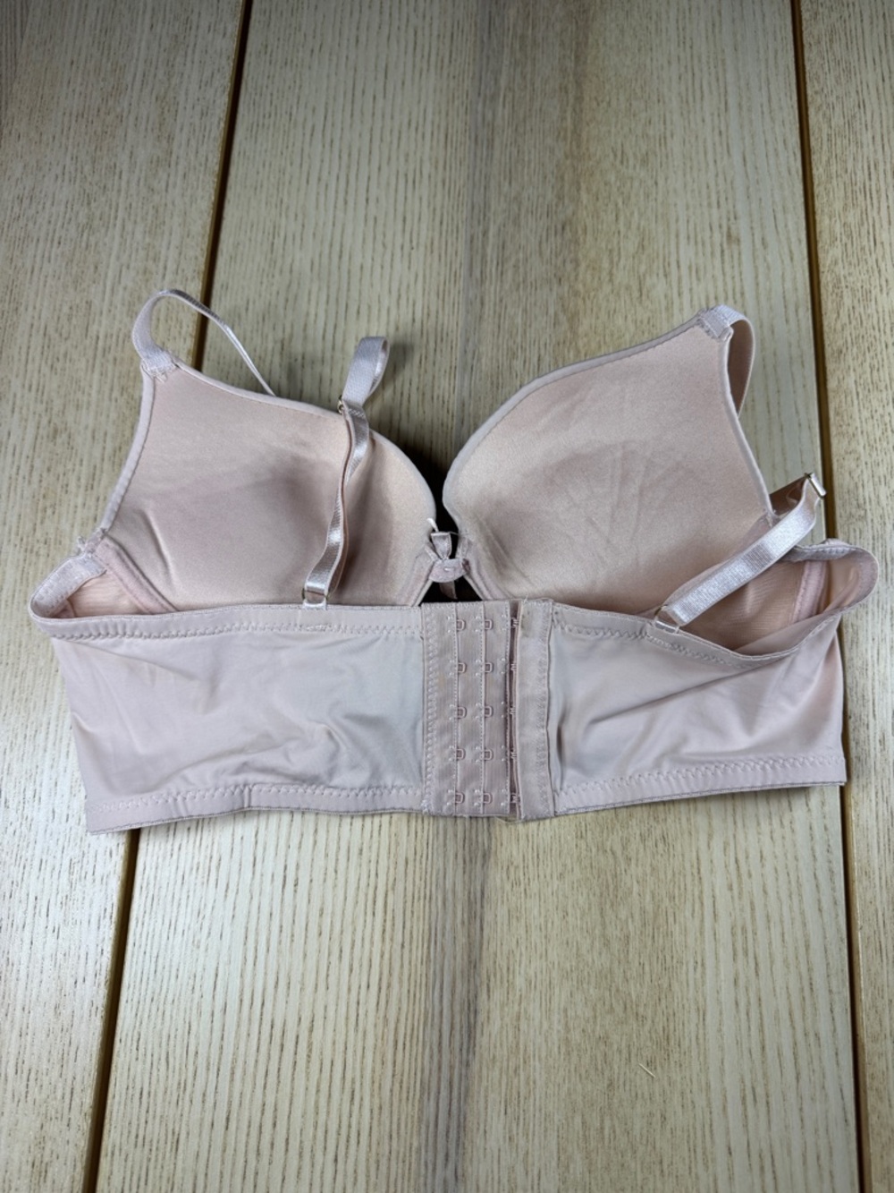Daisy Fuentes Nude Push Up Underwire Bra 34B Wide Back Smoothing - Picture 2 of 6
